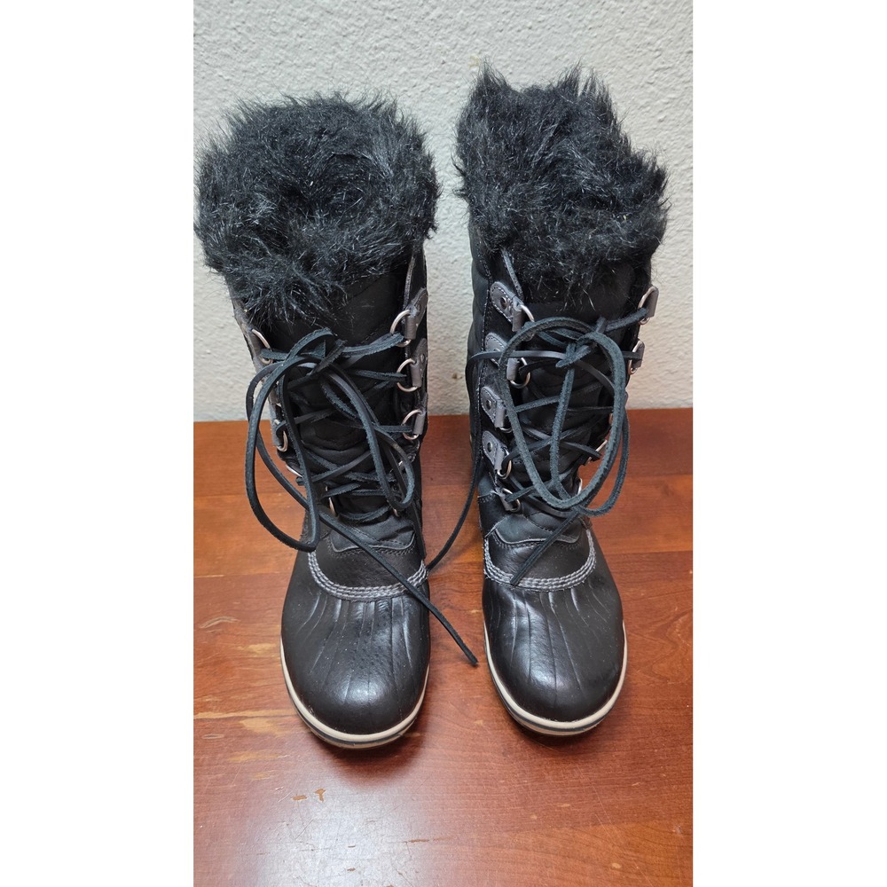 Sorel Tofino II Boots Womens 6 Black Waterproof Faux Fur‎ Winter Snow NY2419-010